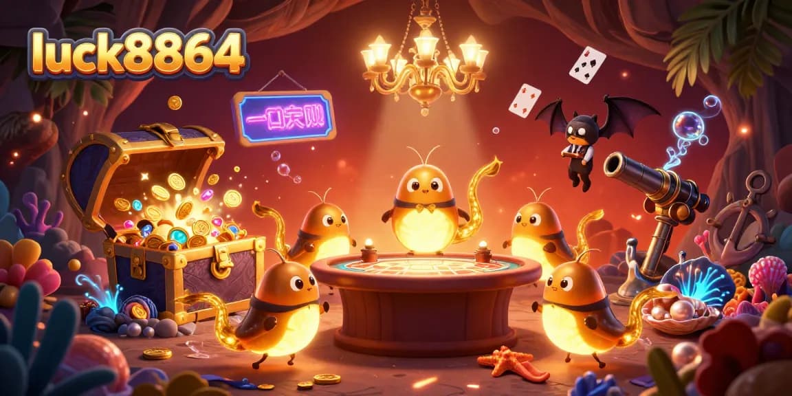 Experience the excitement of luck8864 as glowworms illuminate a vibrant underwater casino