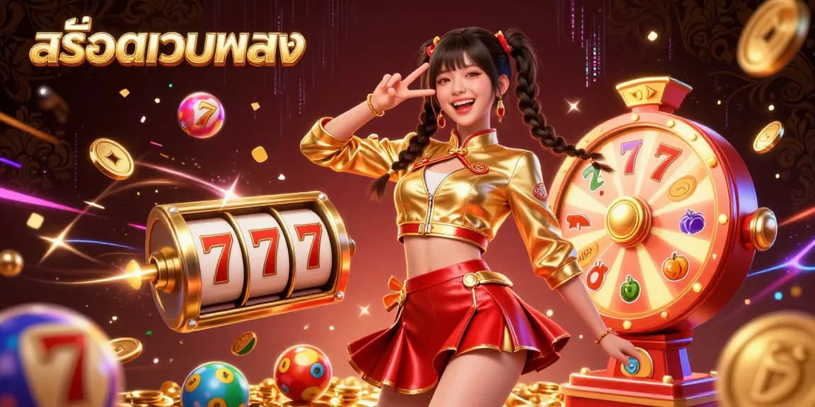 Experience the excitement of สล็อตเว็บตรง with vibrant slots and rewards in this dynamic digital illustration.