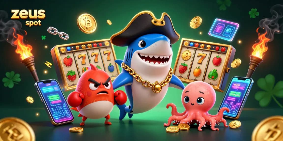 Experience the zeus slot excitement with vibrant characters and dynamic casino elements in an engaging illustration.