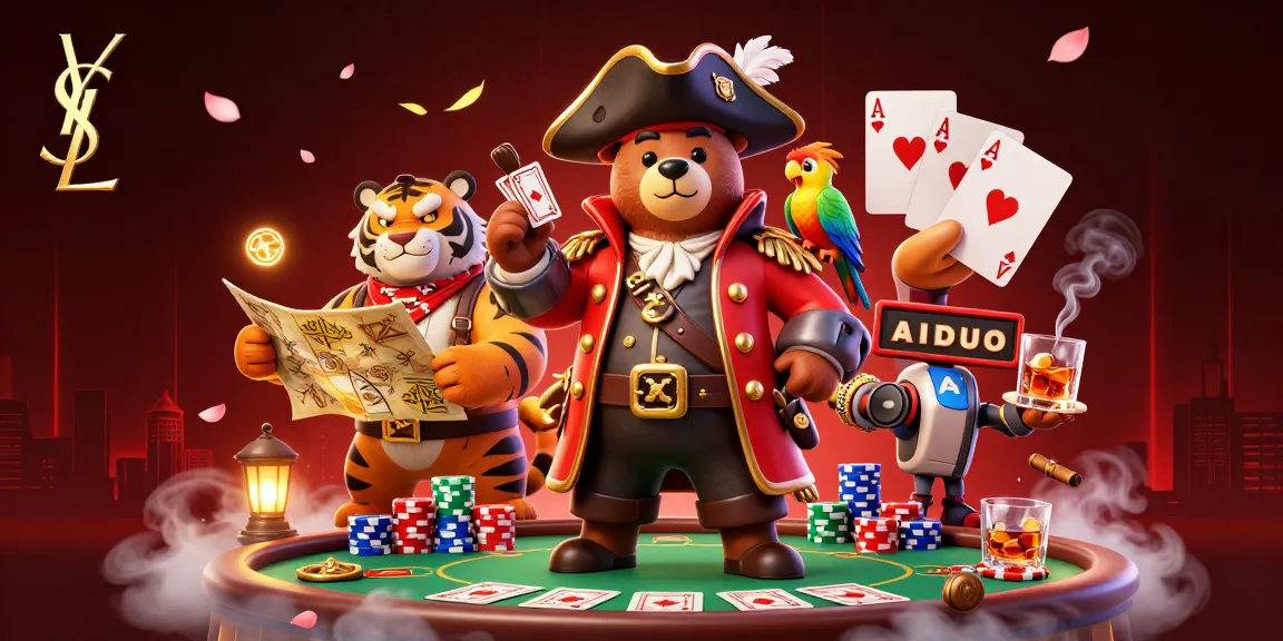 Experience excitement with ysl in a vibrant casino scene featuring a pirate bear and tiger.