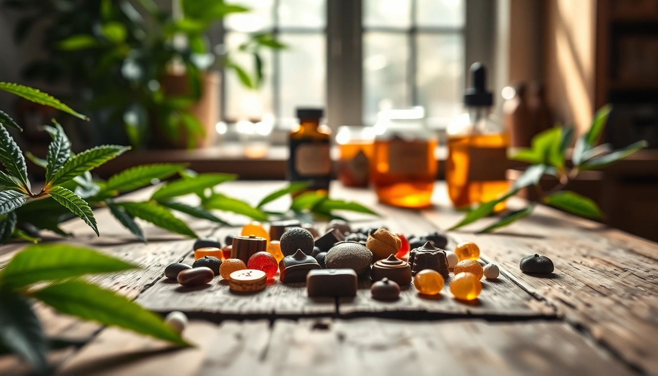 Showcase of CBD edibles for sale with assorted flavors displayed attractively.