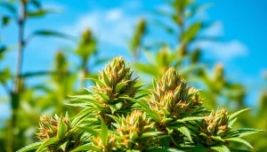 Highlighting Mental Wellness CBD buds in a vibrant cannabis arrangement to promote relaxation and healing.