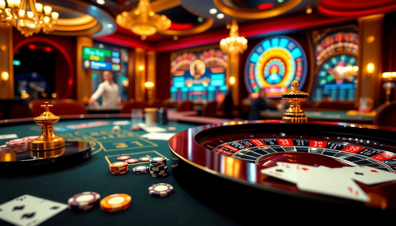 Engaging gambling scene showcasing the llink alternatif sbobet betting interface with casino elements.